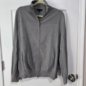 Banana Republic Cotton Zip Sweater Jacket Grey size L